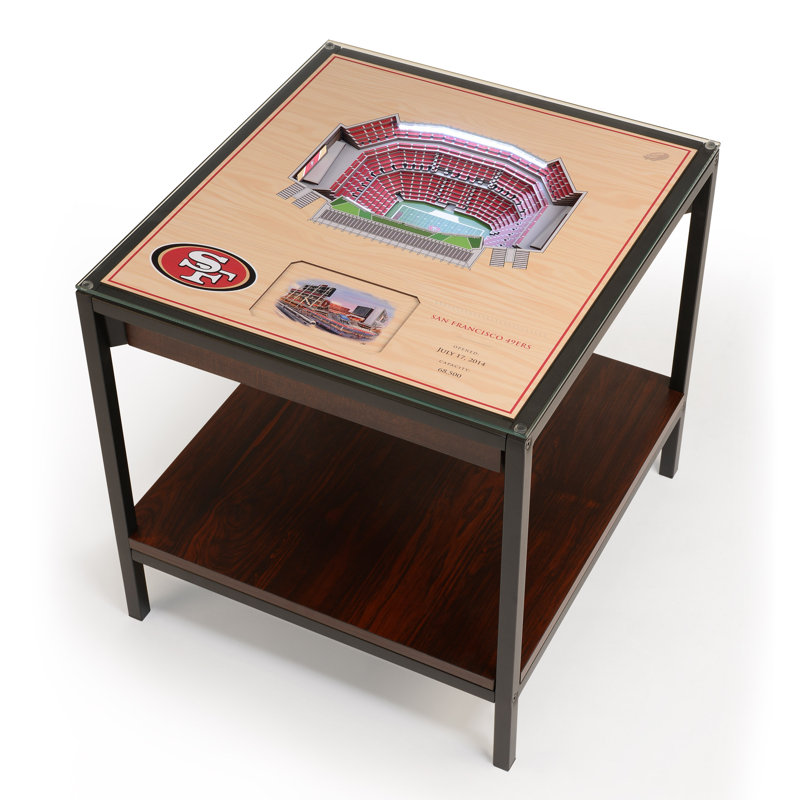 Husik NFL 25-Layer StadiumViews Lighted End Table, San Francisco 49ers