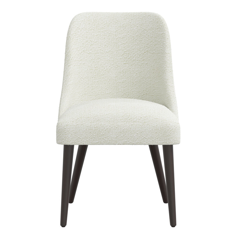 Chaise en bois massif Lozelle, Espresso, Boucle neige classique