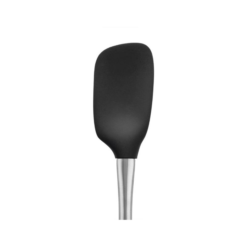 Flex-Core Spoonula Stainless Steel Handle - Black, Black