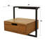 44cm W Steel Bedside Table