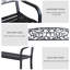 Garden Bench Loveseat With Cast Iron Decorative Welcome Vines