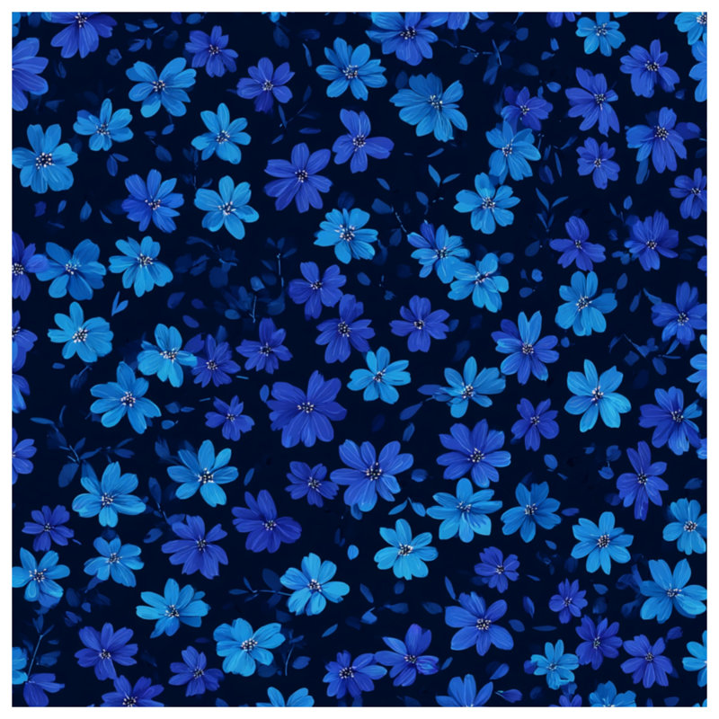 Couvre-lit matelassé à motif floral bleu toutes tailles, Très grand lit