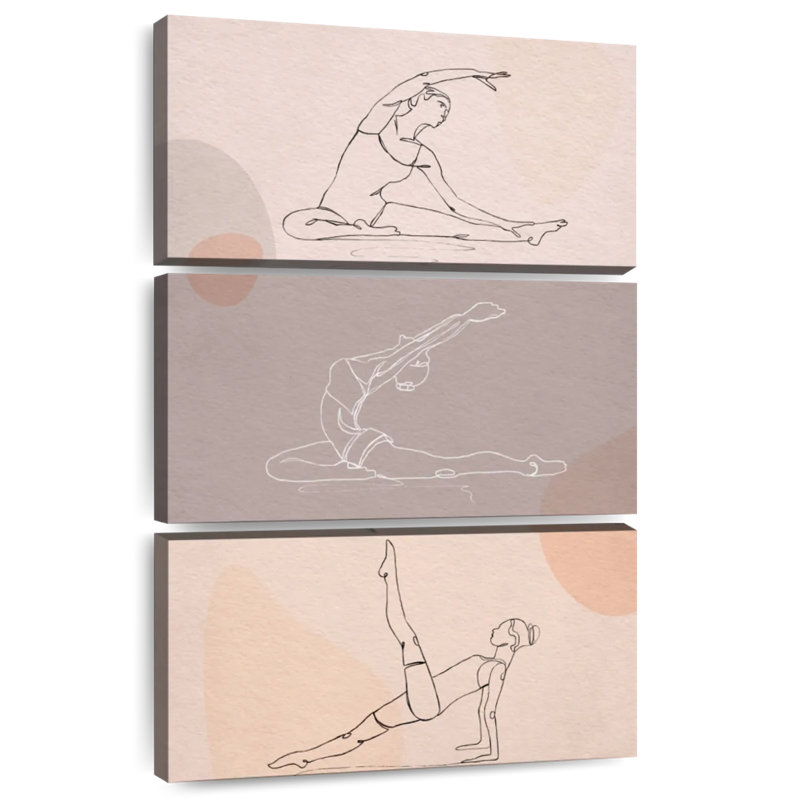 Sireci Yoga Stretching, 45" H x 28" W