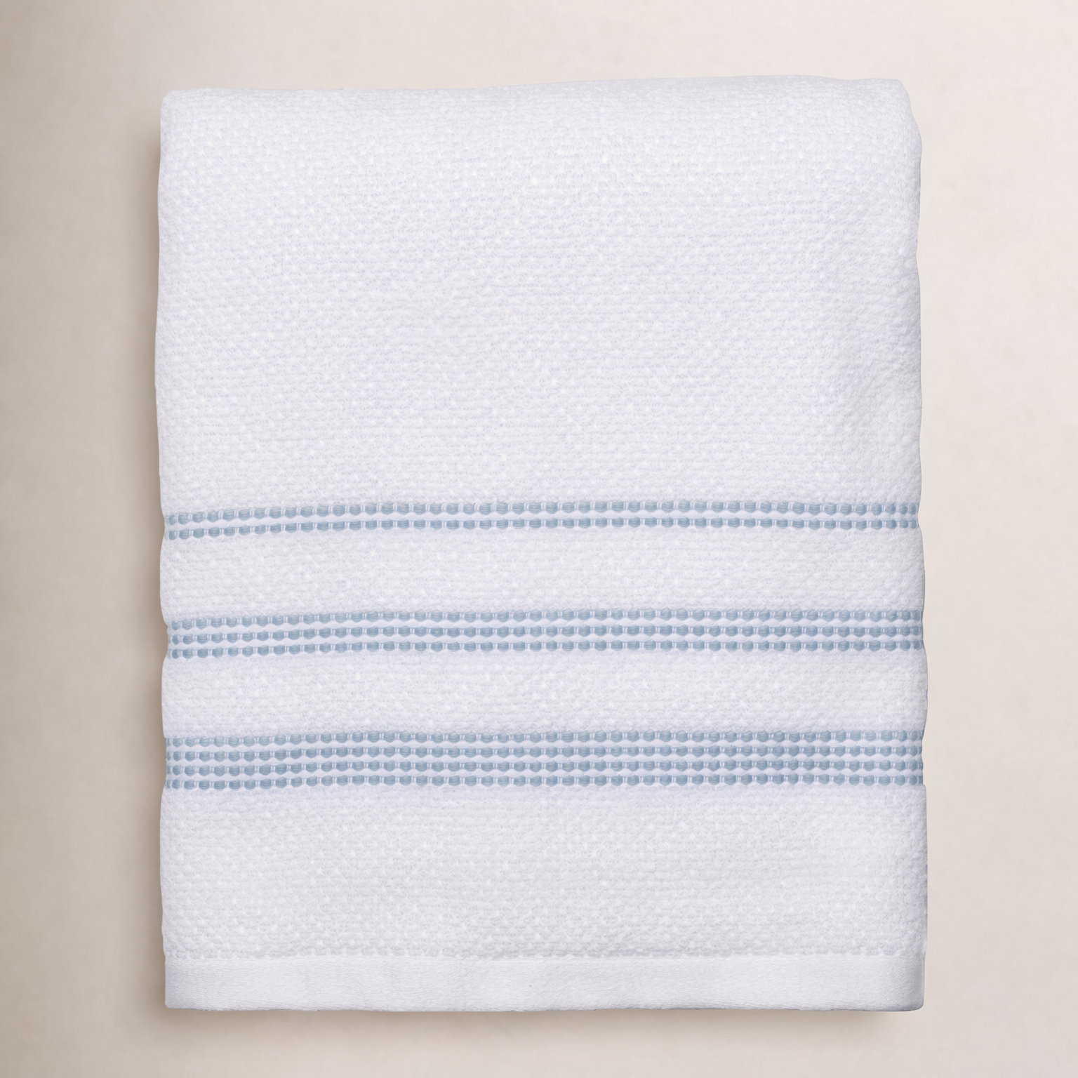 Balser Striped Cotton Bath Towel, Blue