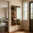Full Length Mirror with Shelf and Hooks, Modern Wall Mirror & Storage Combo