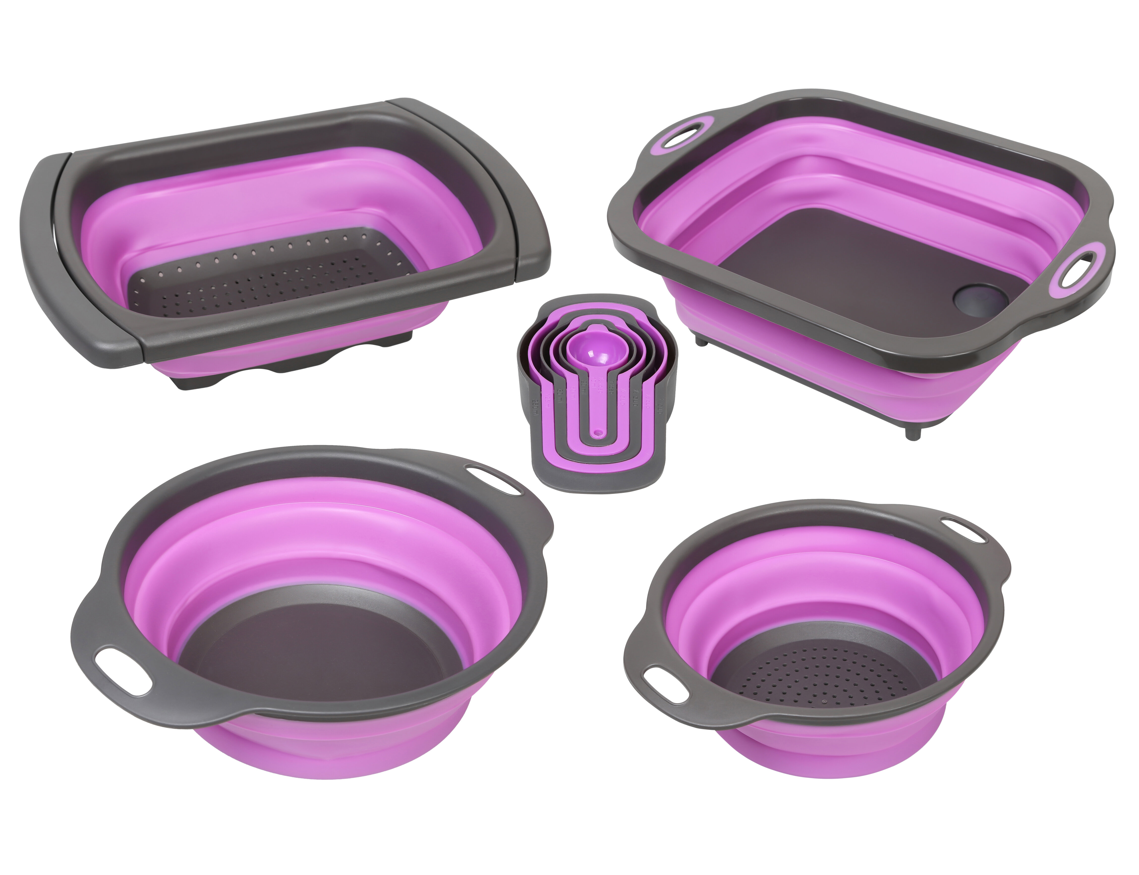 Tupperware Bowl Strainer Set 3pc Purple 