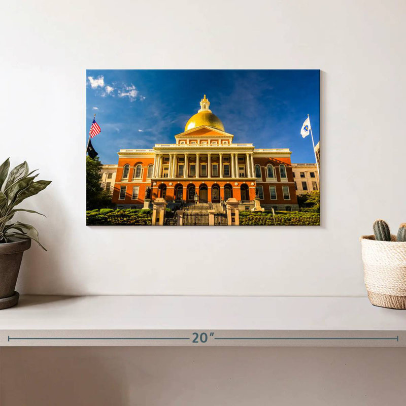 Massachusetts State House Boston, H 8 po x l 12 po