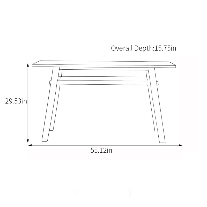 Console simple en bois massif