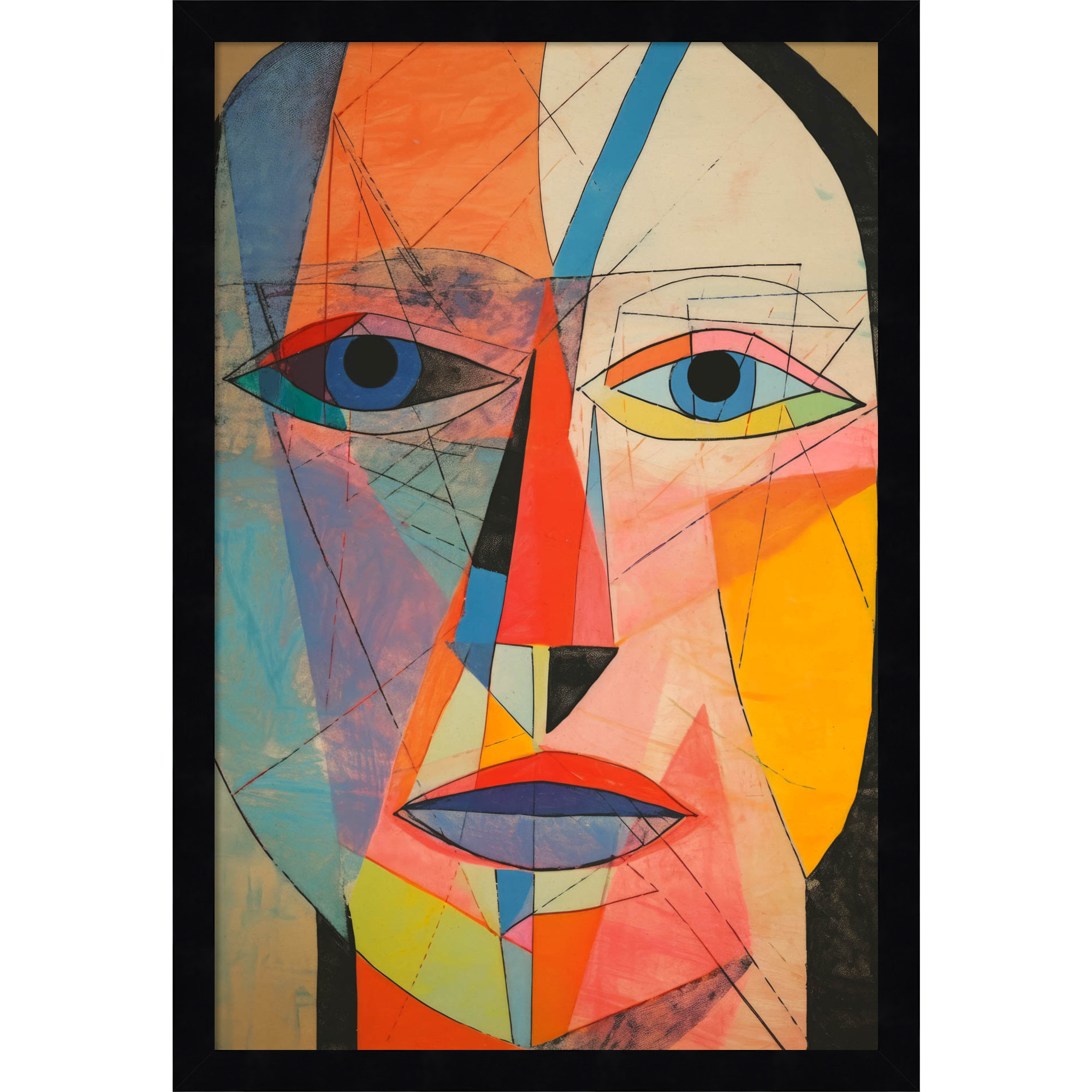 The Face by Treechild, 21" H x 15" W, Black
