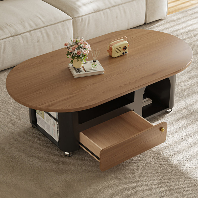 Table à thé en bois massif, H 16,54 po x L 47,24 po x l 23,62 po 