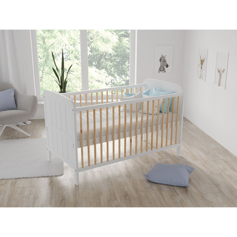 Crow 3 Cot Bed, White/Pine