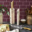Premium 3" x 6" Straight Edge Glass Mosaic Subway Tile-47345114
