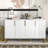 Modern Sideboard With Four Doors, Metal Handles, Adjustable Shelves For Enhanced Storage And Elegant Design-883816035