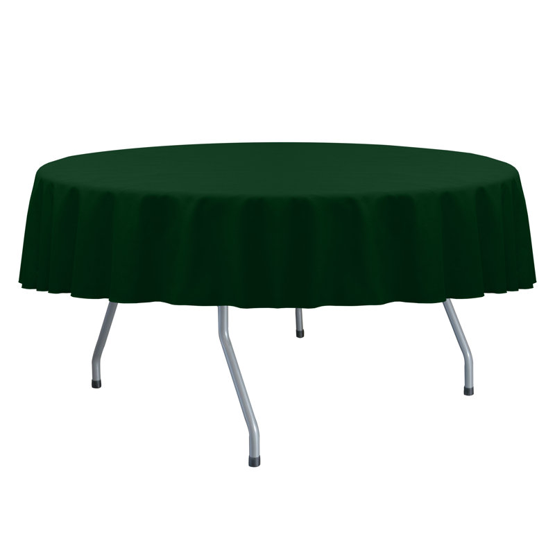 Solid Color Round Tablecloth, 2, Hunter