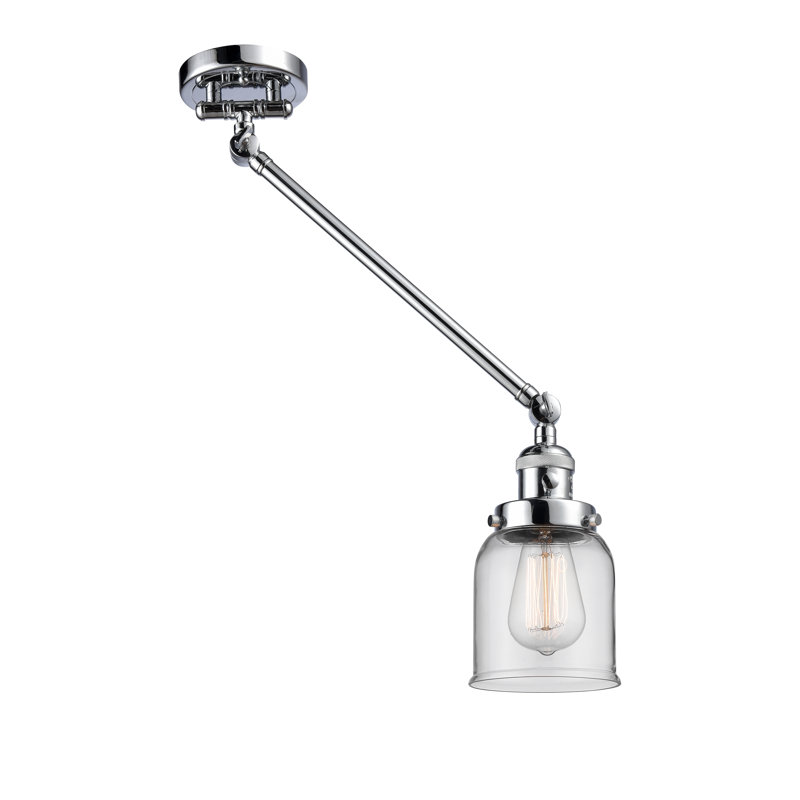Bras pivotant à 1 lumière réglable à intensité variable Lavallée, Transparent / clair, Cuivre antique, Ampoule non incluse