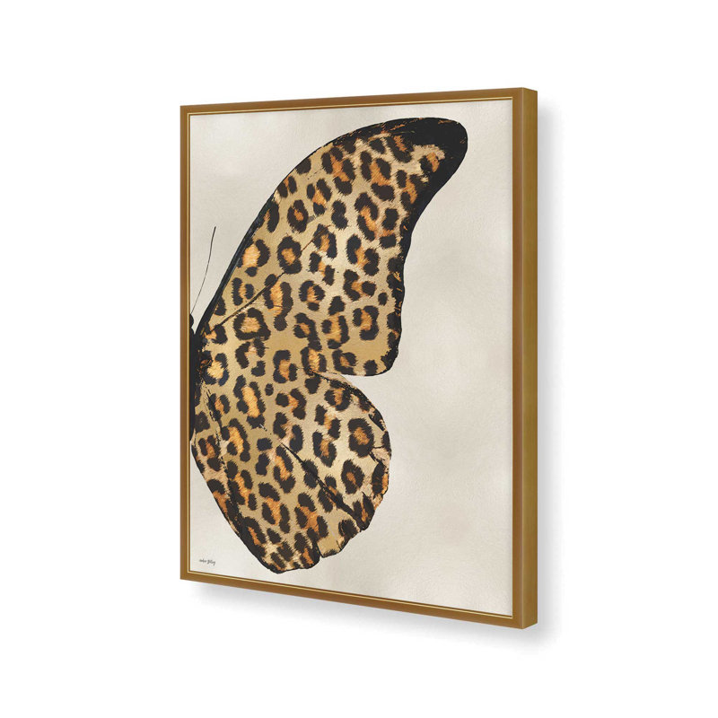 «The Leopard Wing» par Amber Sterling, reproduction d'art, L 24 po x H 32 po, Impression encadrée, Doré