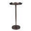 Table d'appoint en aluminium et fer bronze antique, plateau rond festonné, 58 cm (H) x 28 cm (P) x 28 cm (L)