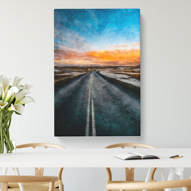 Road Through Iceland - Wrapped Canvas, 50cm H x 35cm W x 3cm D