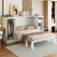 Lit escamotable simple avec tablettes de chevet