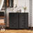 Compact Black Dresser - Multi-Functional Storage Solution For Small Spaces-160042179