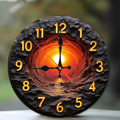 Horloge murale Sunset Ocean Cave