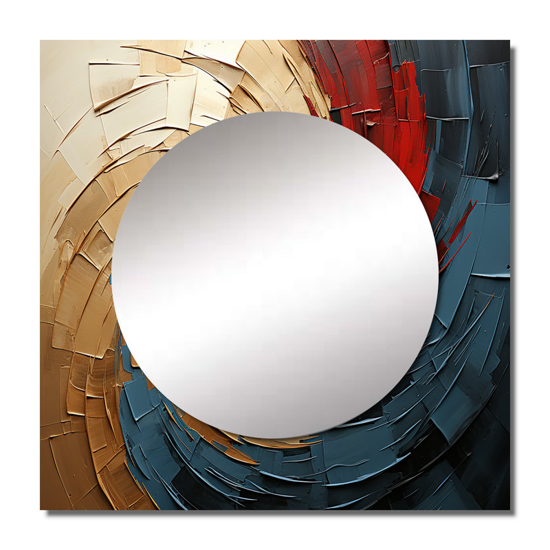 Spirale symphonique spirale abstraite - grande décoration murale carrée pour chambre, 36 po x 36 po