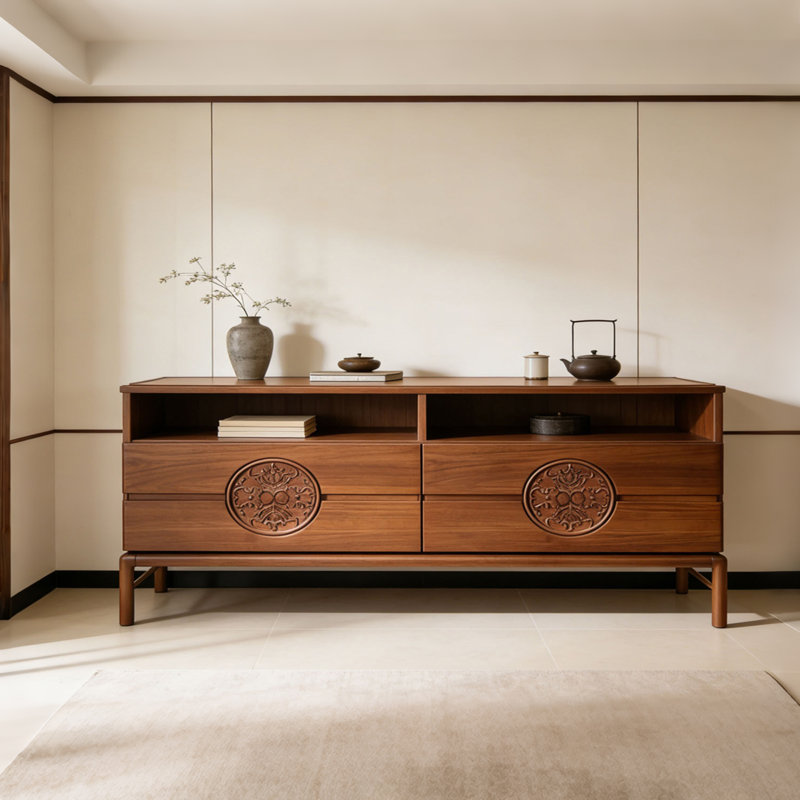 Buffet rétro simple et léger de luxe, H 35,4 po x l 70,8 po x P 15,7 po