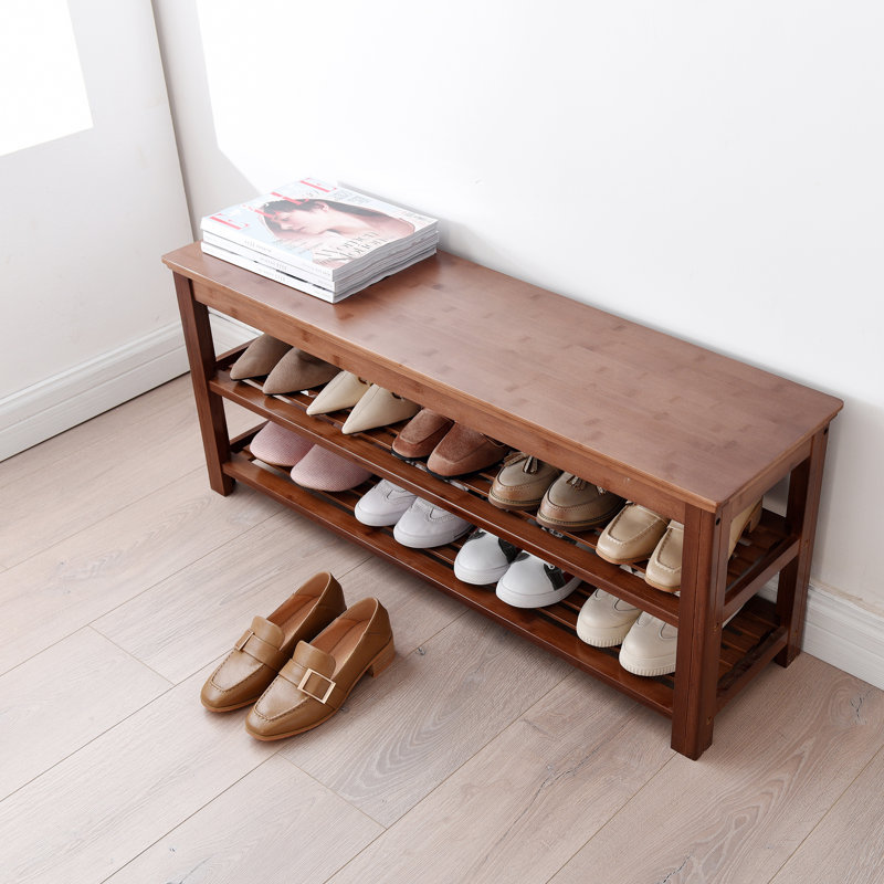 Wood Storage Bench, 41.9cm H x 100.1cm W x 28.4cm D