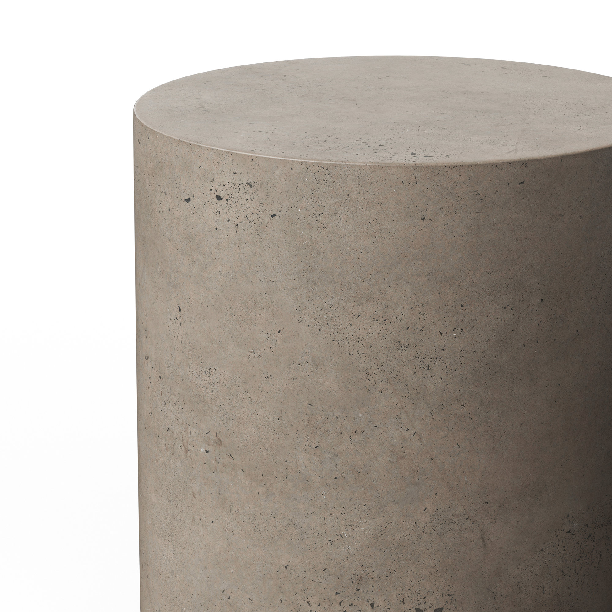 Concrete Pedestal End Table, Dark Gray, 19.75" H x 19.75" W x 19.75" D