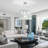 10-Light Tiered Chandelier with Handcrafted Glass and Adjustable Height