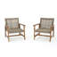 Chaise club en bois et osier Hampton (ensemble de 2)-1005576914