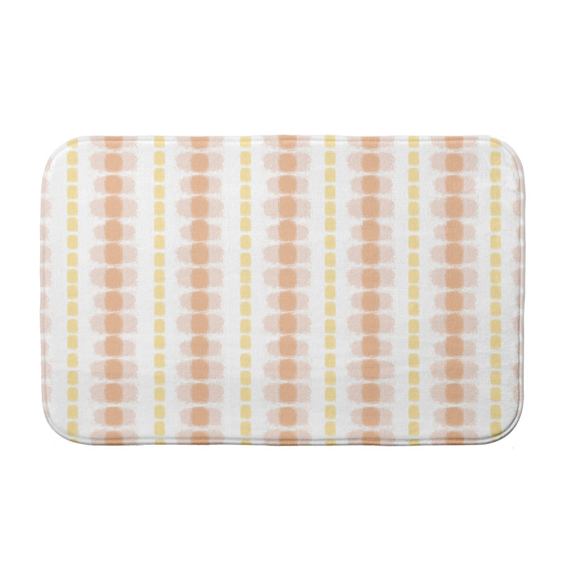 Tapis de bain Shubert Alley, l 24 po x L 17 po, Jaune