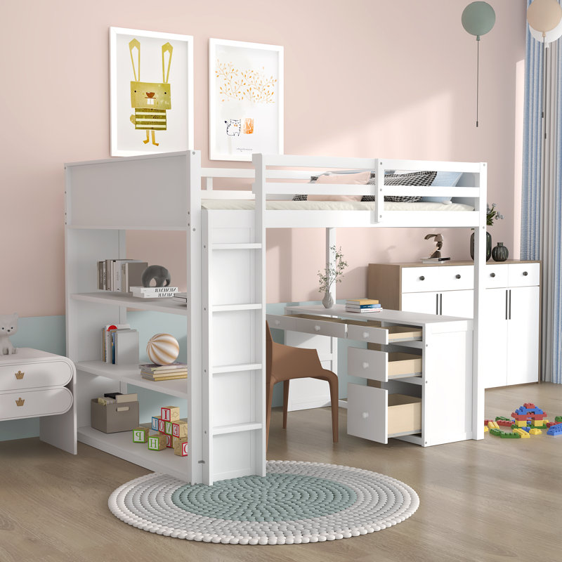 Lit pour enfant Tressa, Blanc