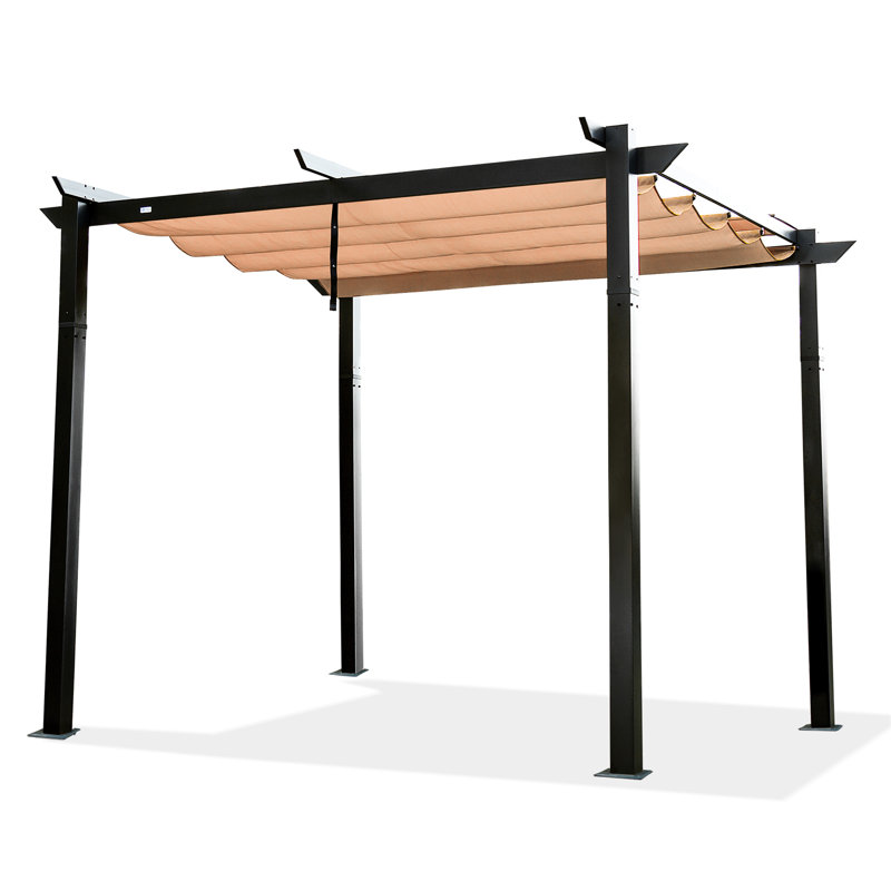 Outdoor Retractable Pergola - Aluminum Frame Gazebo For Patio, Courtyard Weather Canopy, Construction With Canopy , Blocking,