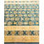 Tapis de couloir unique noué à la main Rhyannon - bleu marine / jaune, 6 pi 2 po x 12 pi 9 po