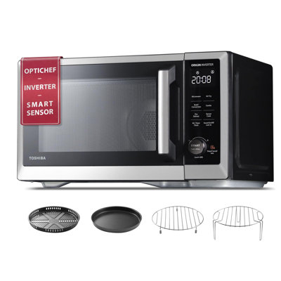 TOSHIBA Optichef Series Countertop Microwave Oven with Air Fryer, Inverter, Convection, Broil, Smart Sensor, 1.0 cu.ft, 1000W, Stainless Steel