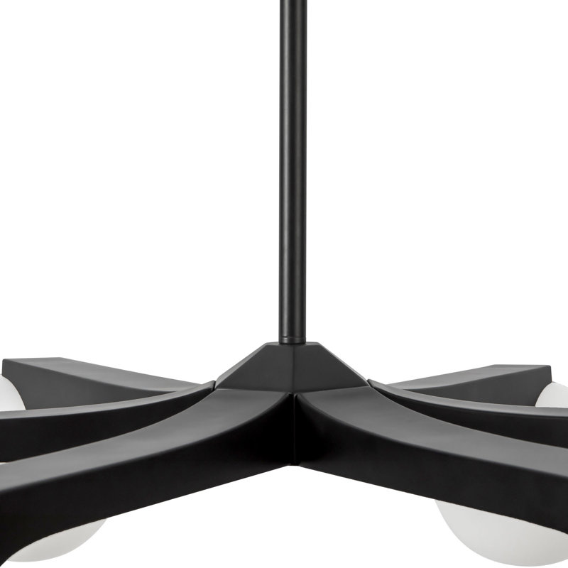 Briar 37-in Black Chandelier, Matte Black