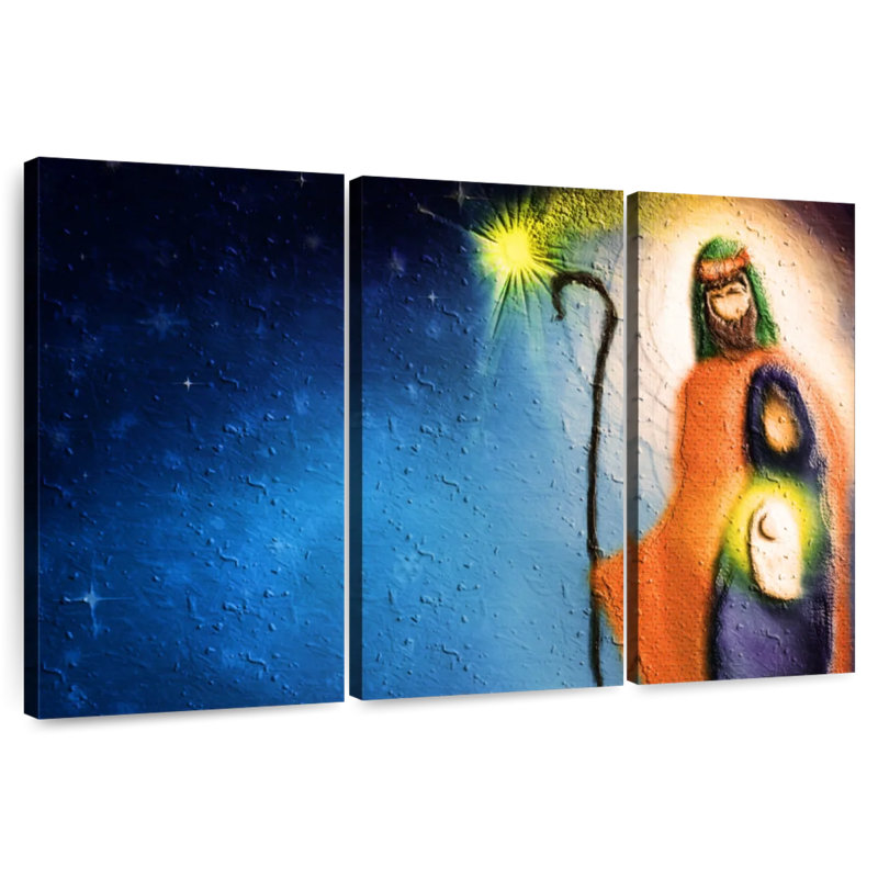 Lelend Abstract Nativity Scene, 48" H x 74" W