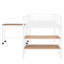 Lit mezzanine en métal avec bureau intégré et tablettes, structure robuste peu encombrante pour la chambre à coucher-366627239