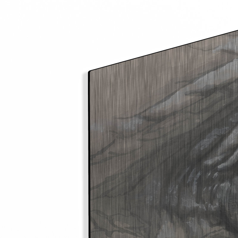 «EyeCatching Elephant» par Barbara Keith sur métal, H 24 po x l 36 po