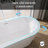61" x 31'' Acrylic Freestanding Flatbottom Double Ended Soaking Bathtub, Glossy White