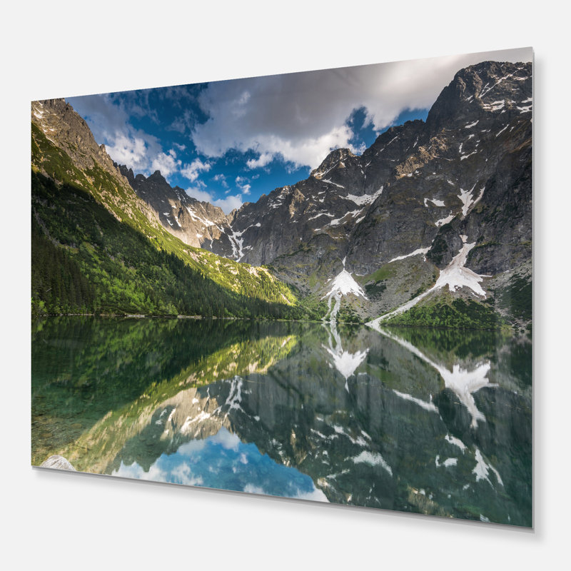 Mountain Peaks Reflection Landscape Canvas Print, 60" Wide