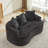 Compact Black Chenille Sofas, Modern Style For Cozy Living