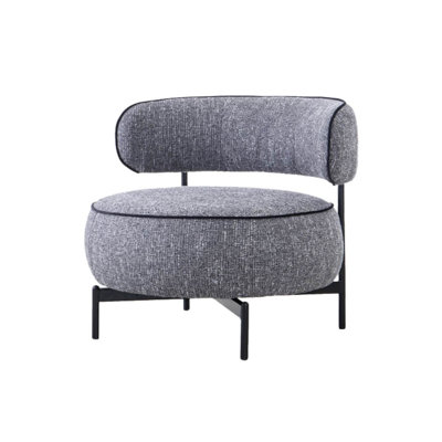 32" W Contemporary Swivel Chair, Dark Gray