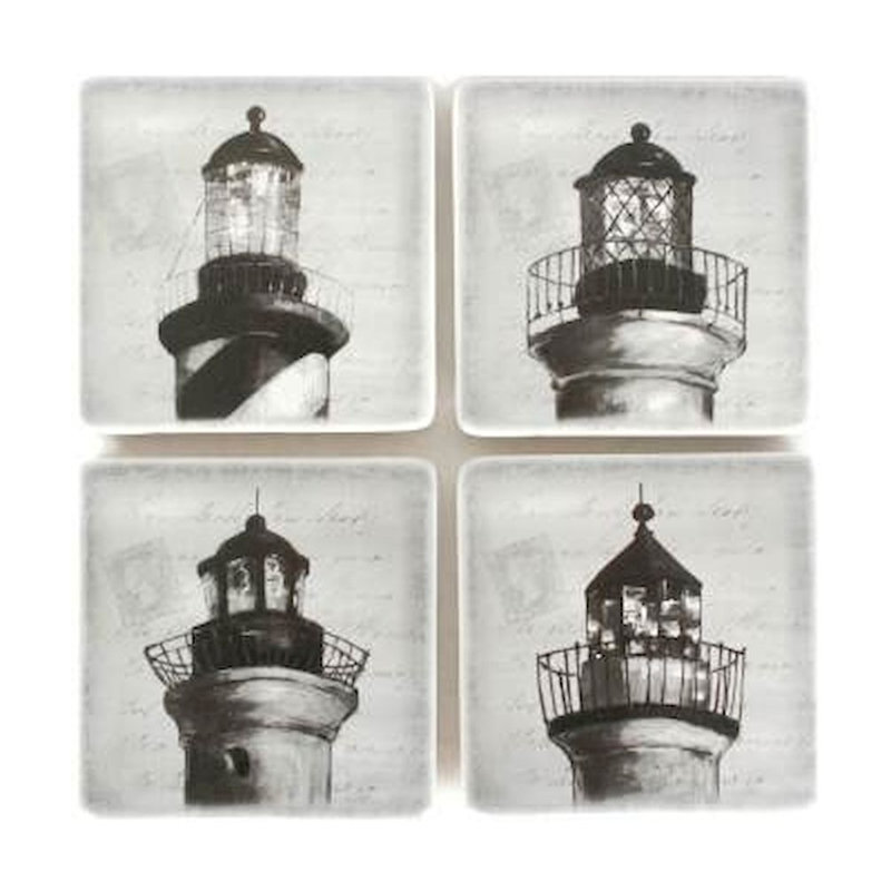 Ensemble sous-verre 4 pièces phare Mcginnis