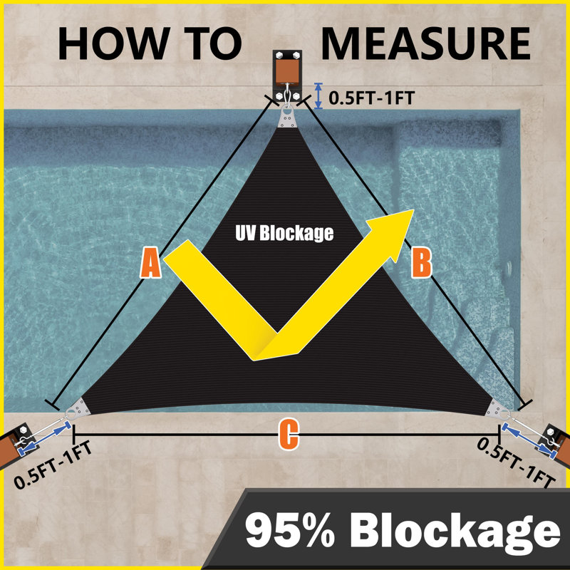 Voile d'ombrage royal Royal Shade, Noir, 16 pi x 16 pi x 16 pi