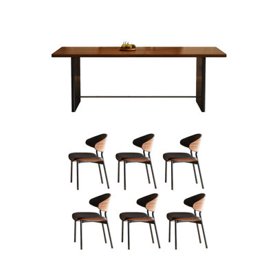 Solid wood eco-friendly dining table set