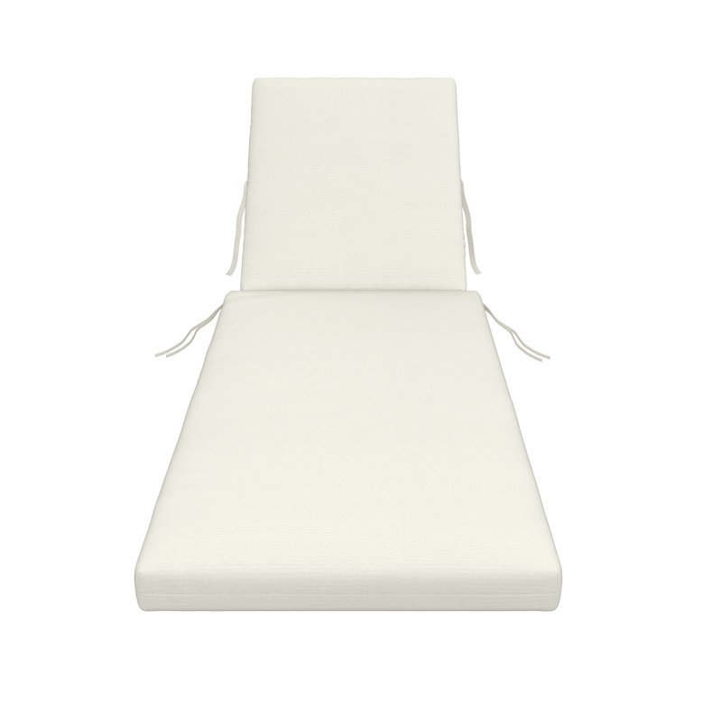 Outdoor Sunbrella® Chaise Lounge Cushion, 22" x 24"/24.5" x 52.5", Canvas Natural Sunbrella® Canvas