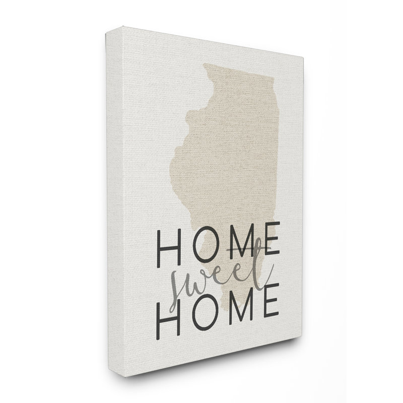 Home Sweet Home, impression d’art textuel par Daphne Polselli, H 20 po x l 16 po, Toile tendue