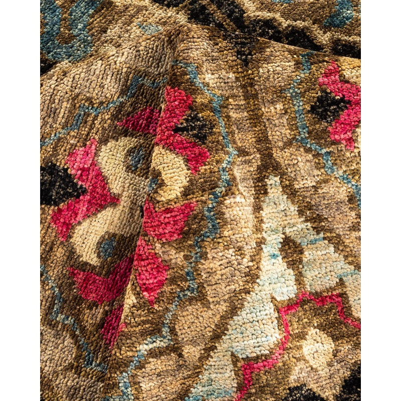 Contemporary One-of-a-Kind 4' 0" X 6' 0" Hand Knotted Area Rug
